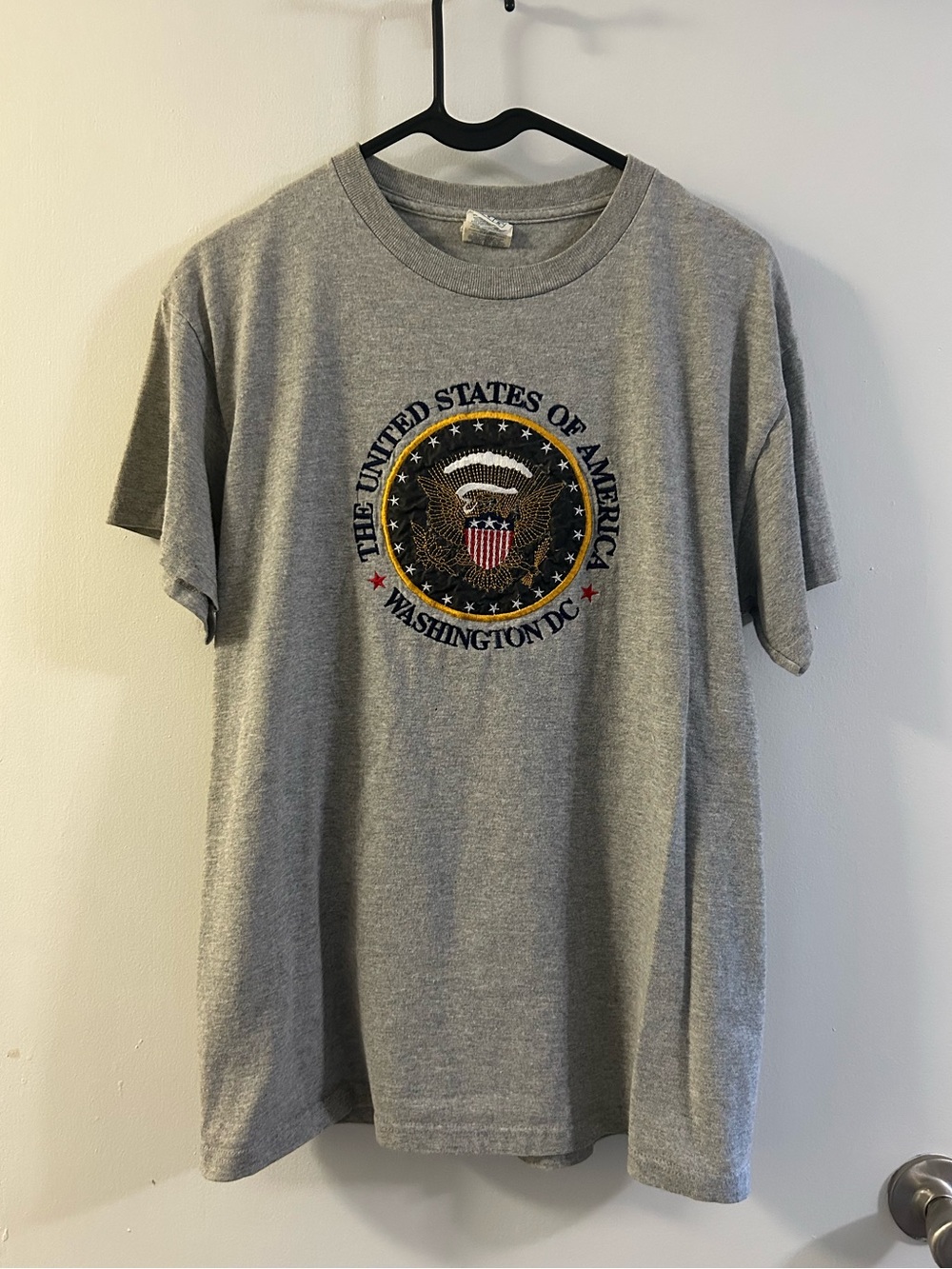 Vintage Delta Gray Washington DC Seal Graphic Tee